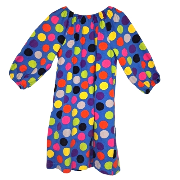 Hanna Andersson Multicolored Polka Dot 3/4 Sleeve Dress Size 8 - Picture 2 of 7